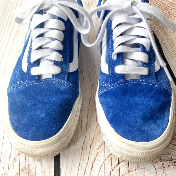 Vans Old Skool -Blue Suede - Kids Size 4 - Picture 2 of 6